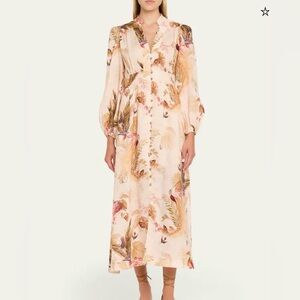 Zimmermann Ascension Plunge Linen Dress